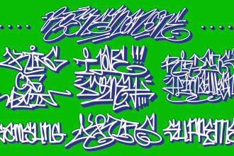 create handstyle graffiti tag for your tshirt or logo