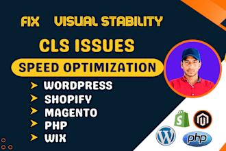 fix cls issues or visual stability of wordpress,shopify,PHP, and magento websit