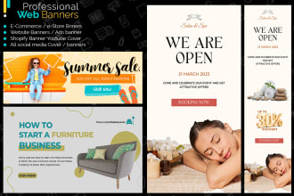 design e commerce, e store banners, or ads for your website