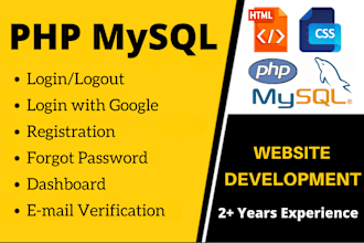 create secure login system with email verification in PHP and mysql