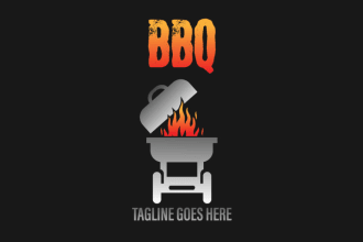 do good looking creative bbq logo with free source file