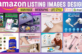 design amazon product infographic and listing images