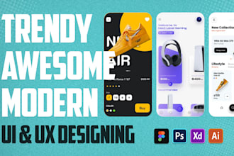 do stunning UI UX for websites, mobile apps, landing pages