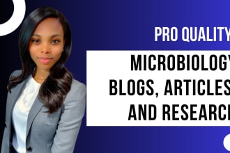 research and write on microbiology topics