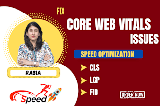 fix core web vitals cls, fid or lcp and speed optimization