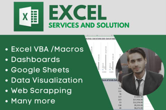 perform excel, google sheet automation, vba, macros and create dynamic dashboard