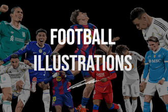 draw illustrations of football players or other sports