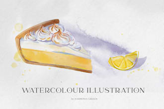 draw watercolour illustrations and cli art sets