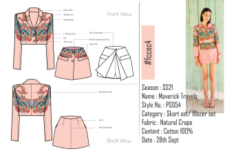 create professional fashion tech pack ready for production
