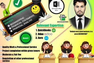 do accounting and bookkeeping in odoo, quickbooks, xero, sage and excel
