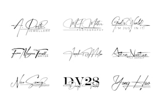 design signature, handwriting, autograph, handwritten cursive logo