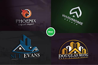 do 3d professional real estate business signature logo design