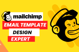 do mailchimp email template design, landing page and setup campaign