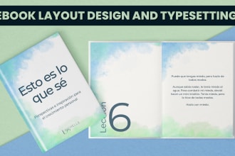 do book cover, back and spine design, formatting, layout design, and typesetting