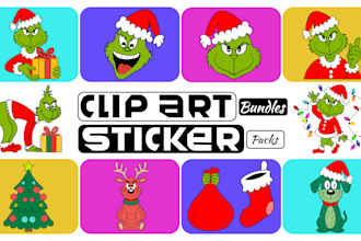 do sticker design vector clipart and clip art illustrations