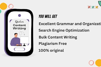 be your website content writer or article writer