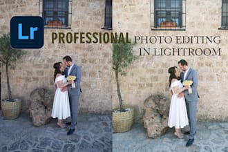edit professionaly wedding and event photos in lightroom