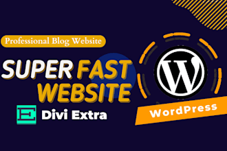create a professional wordpress blog website using divi extra theme