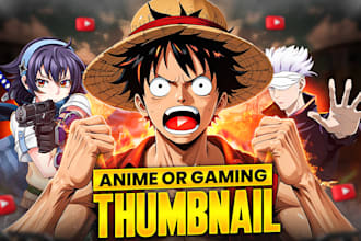 create youtube gaming or anime thumbnails with ai character