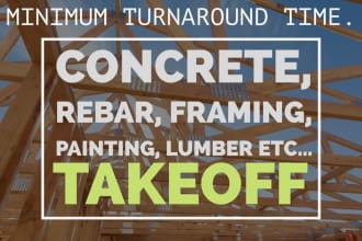 do construction cost estimation and material takeoff