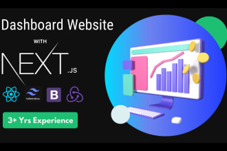 build custom website, admin panel, portal or dashboard on react, next js, mui