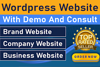 build your brand, company or business website on wordpress with demo and consult