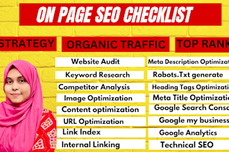 do website onpage SEO service and technical optimization of wordpress site