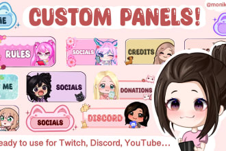 make custom chibi panels or banners for twitch