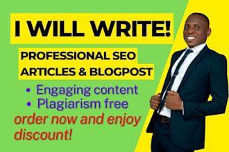 do your SEO article writing and professional blog post