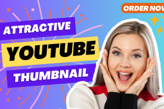 design clickbait youtube thumbnail, attractive thumbnail, custom thumbnail