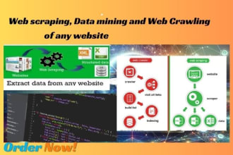 do web scraping, data mining and web crawling of any website