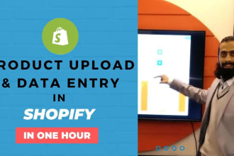 do shopify product upload and data and content entry