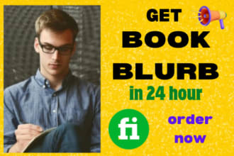 write perfect book blurb and book description in 24 hour