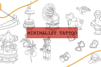 design minimalist tattoos for you in my own style