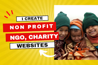 build modern website design for non profit organization