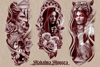 draw your amazing custom tattoo design