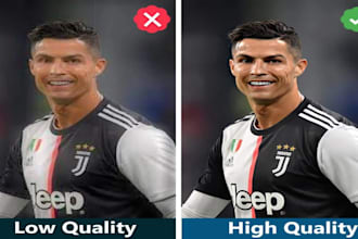 enhance, improve, upscale low res photo to high resolution