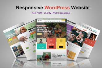 create a donation, charity, nonprofit, ngo fundraising website