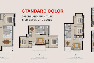 edit professional interior floor plans in color editing