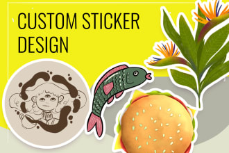 create custom cute and trendy sticker designs