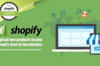 add, import and upload products to your shopify store