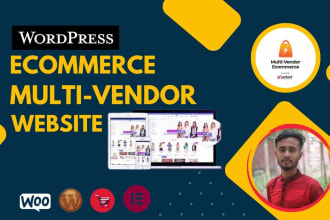 make a wordpress multi vendor ecommerce marketplace website or online store