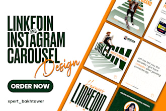 design attractive social media creative carousel posts