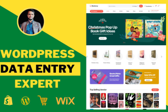do wordpress data entry, product listing and copy paste job