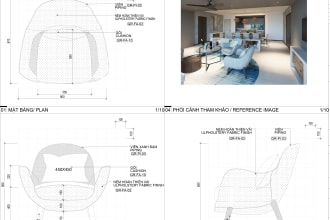 create detailed furniture shop drawings in autocad