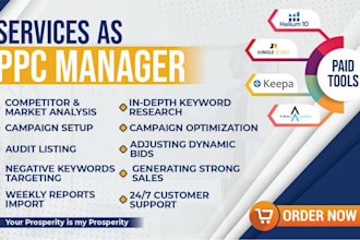 setup, manage amazon PPC campaign and do amazon PPC campaign ads optimization