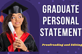 help with the graduate personal statement, statement of purpose
