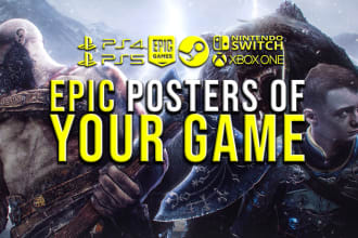 design game posters, headers, steam banners for any platform