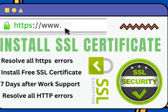 install SSL certificate, fix SSL error on website