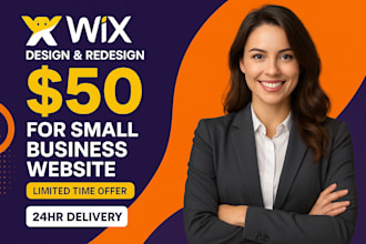 design and redesign a professional wix website, landing page for small business